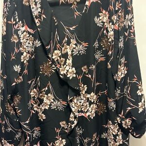 Floral Black Women's Top